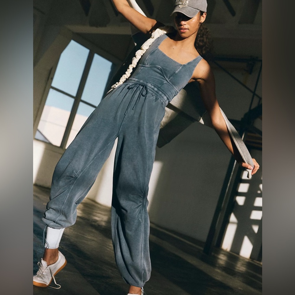 Free People Inbound Onesie New With Tags Stylish Women's Jumpsuit Misty Blue - Picture 5 of 8